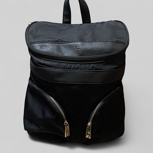 Tulio Backpack with Gold Accents Business Casual  Size 12 x 12 Dark Academia - Picture 6 of 11